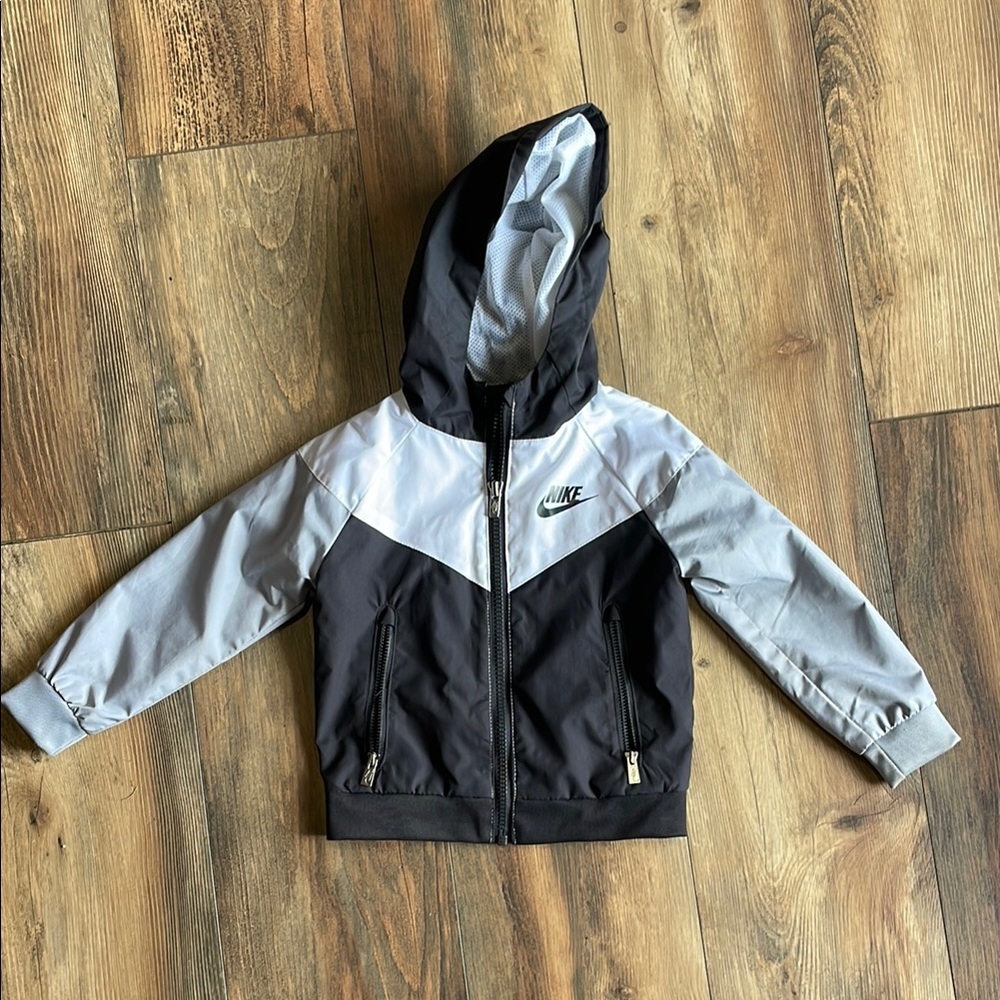 Nike Black and Gray Hooded Jacket, size 2T